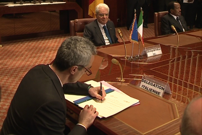 Palais de l’Unité - Il Rettore firma gli accordi Italia - Camerun per l'Università di Padova