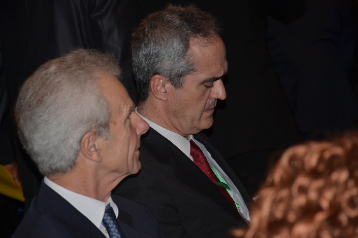 Il Professor Bernhard Schrefler con il Rettore Professor Rosario Rizzuto